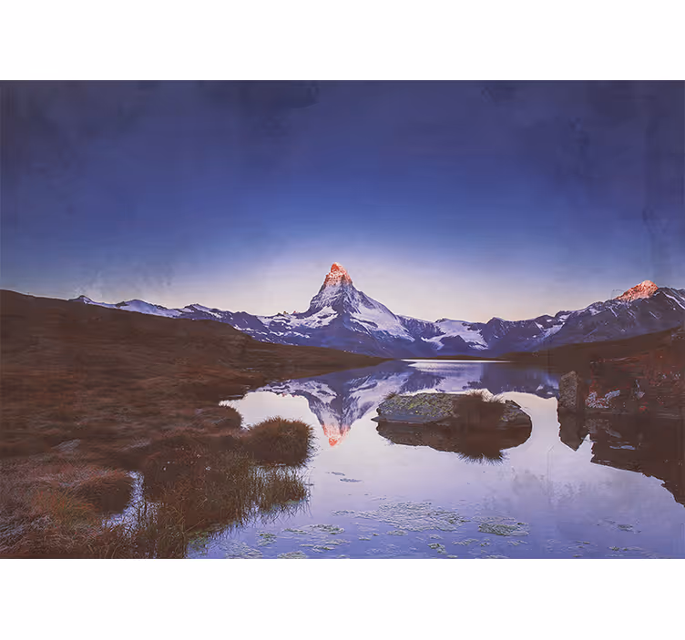Majestic mountain echo landscape mural wallpaper - TenStickers