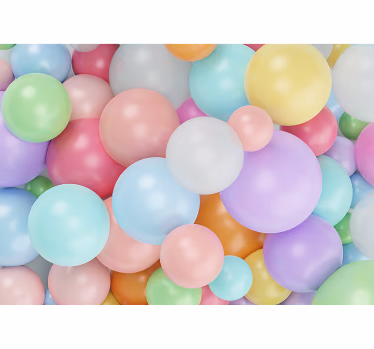 3d colorful pastel balloons Kids wall Murals - TenStickers