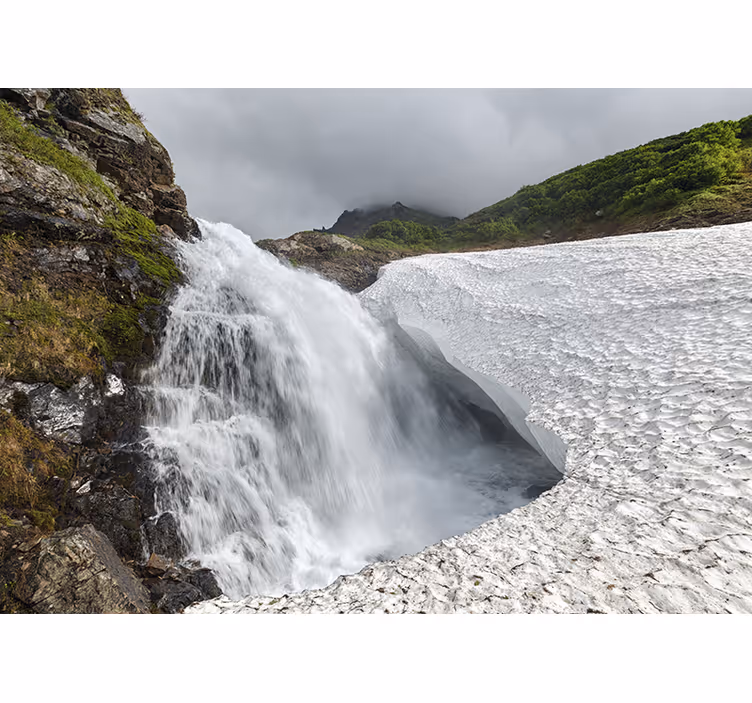 Nature wall mural waterfall scenic view - TenStickers