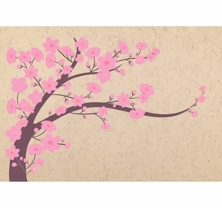 Flower mural blossoming cherry tree art - TenStickers