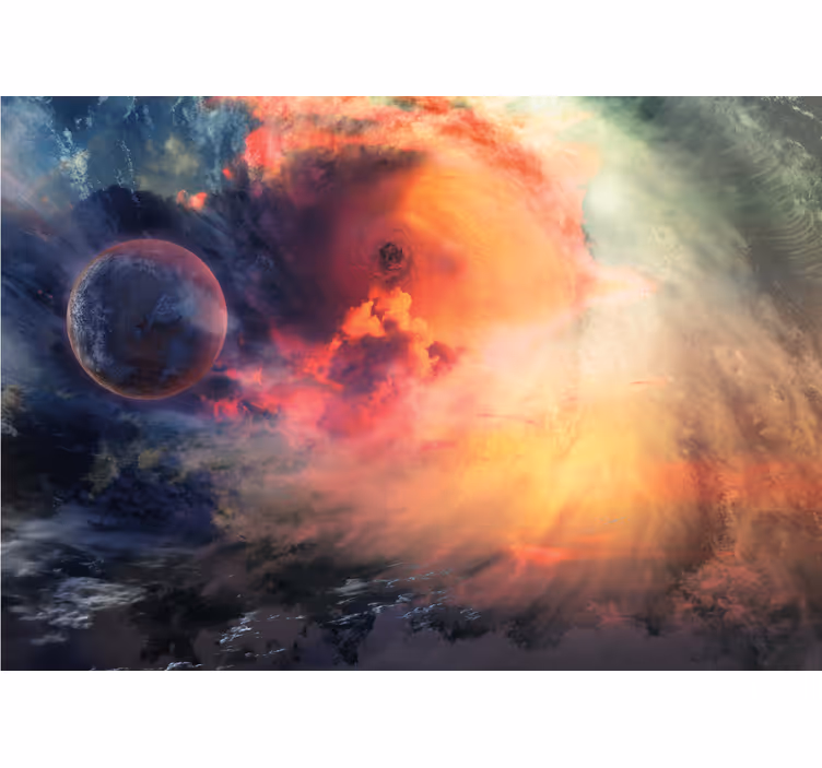 Space mural cosmic swirling nebula design - TenStickers