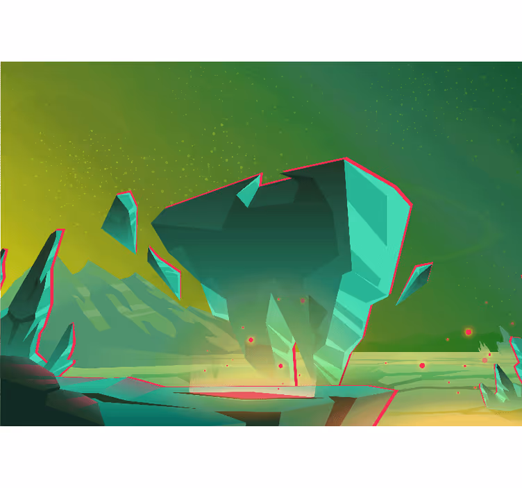Alien planet 3D Wall Mural - TenStickers