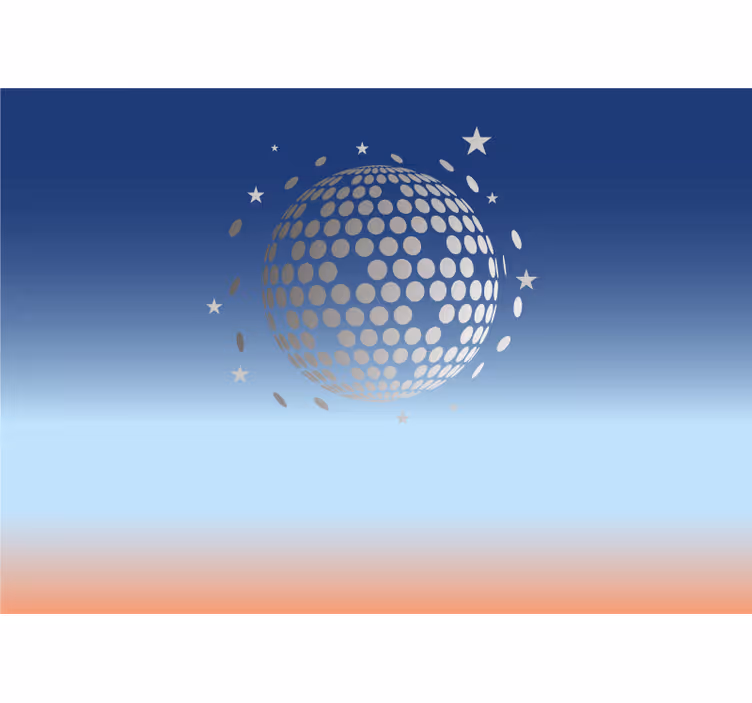 Music mural disco ball design - TenStickers