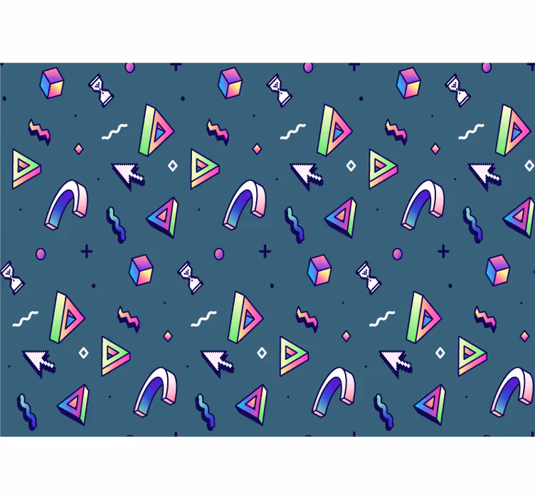Love wall mural geometric shape discovery - TenStickers