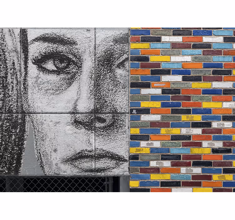 Hand drawn woman portait Classic Art Wall Mural - TenStickers