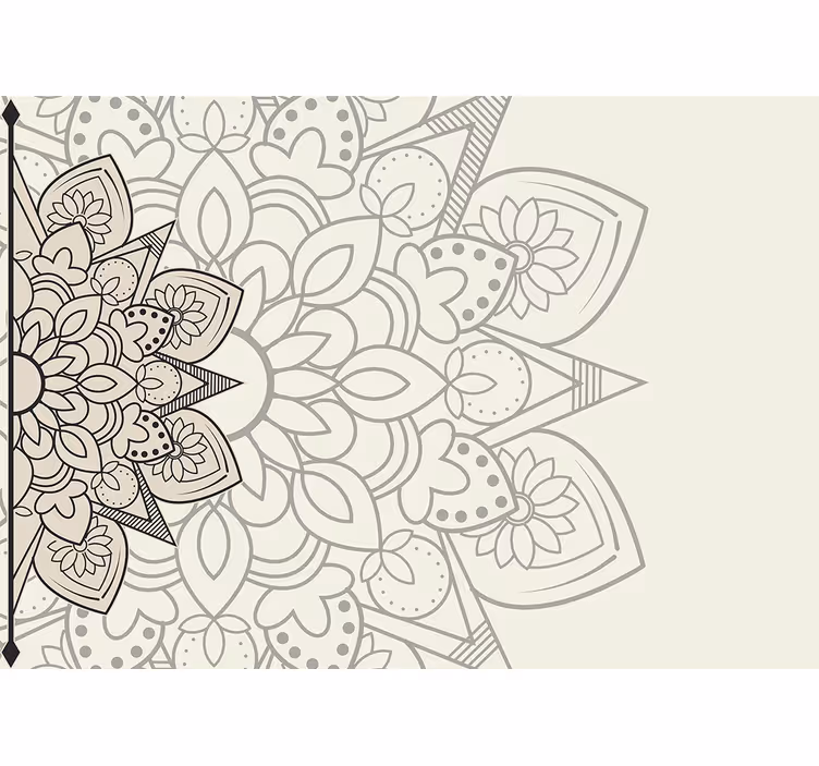 Floral original pattern Mandala Wall Mural - TenStickers