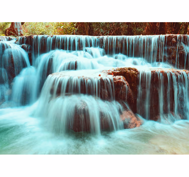 Waterfall mural serene cascade flow - TenStickers