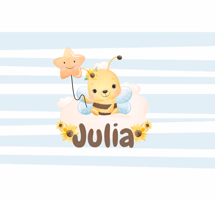 Nursery mural cute bee design - TenStickers