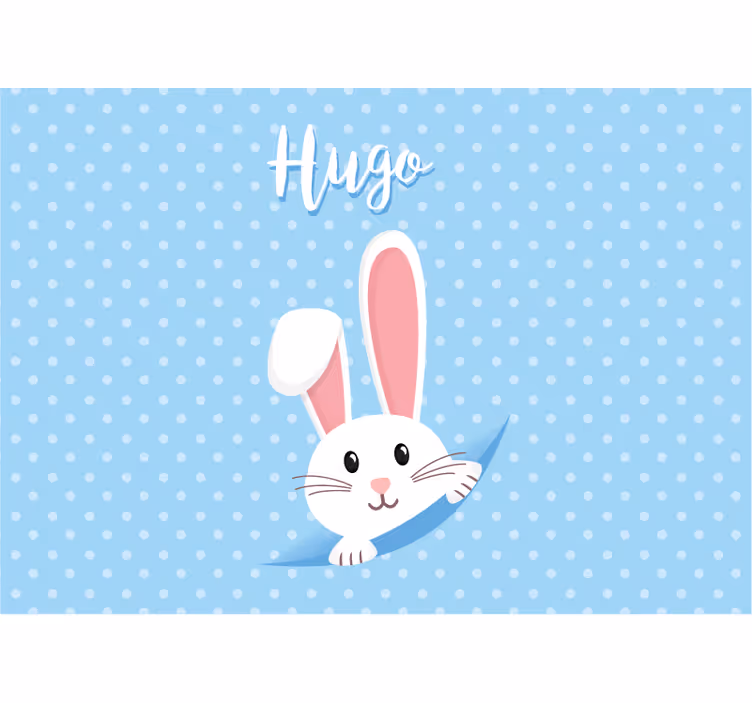 Animal wall mural happy bunny character - TenStickers