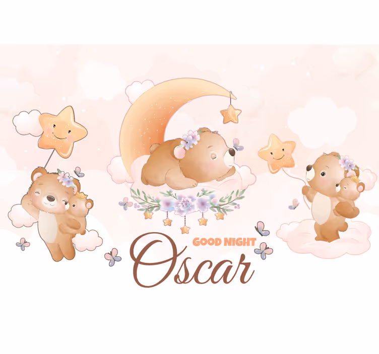 Nursery mural sleepy bear collection - TenStickers