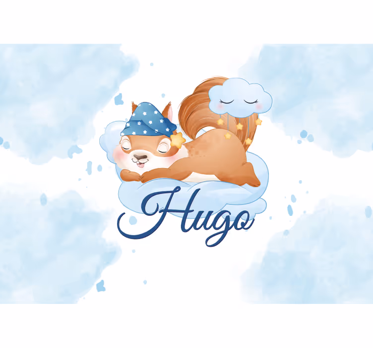 Nursery mural sleepy squirrel dreams - TenStickers