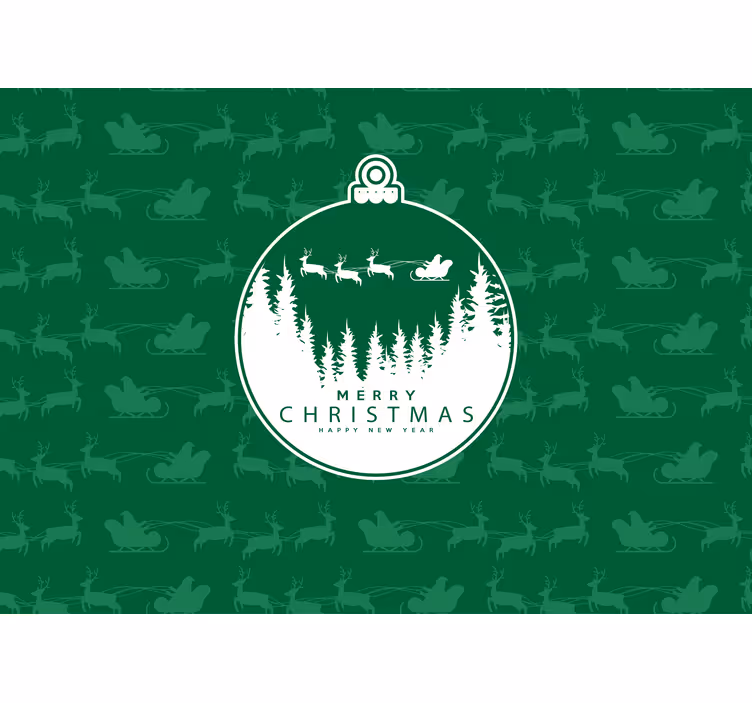 Christmas mural joyful winter landscape - TenStickers