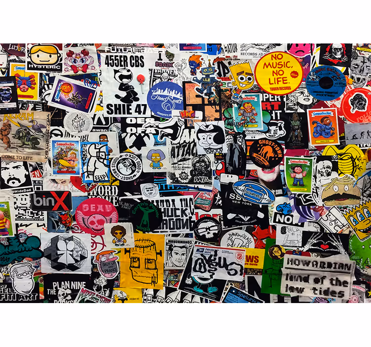 Assorted posters in wall photo wall mural - TenStickers