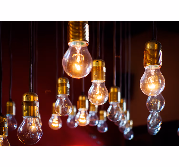 Vehicle mural edison bulb cluster design - TenStickers