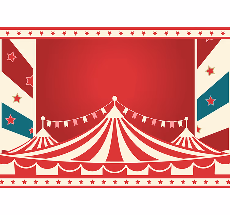 Love wall mural circus tent joy - TenStickers