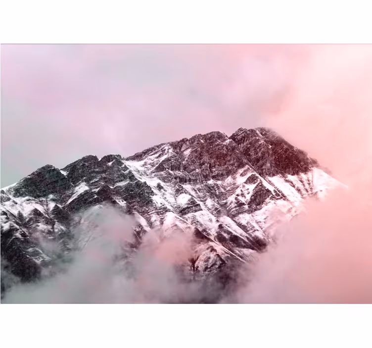 Mountain wall mural snowy mountain peak - TenStickers