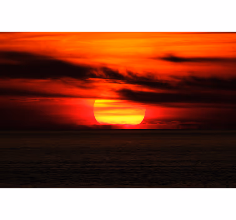 Sky mural vibrant sunset view - TenStickers