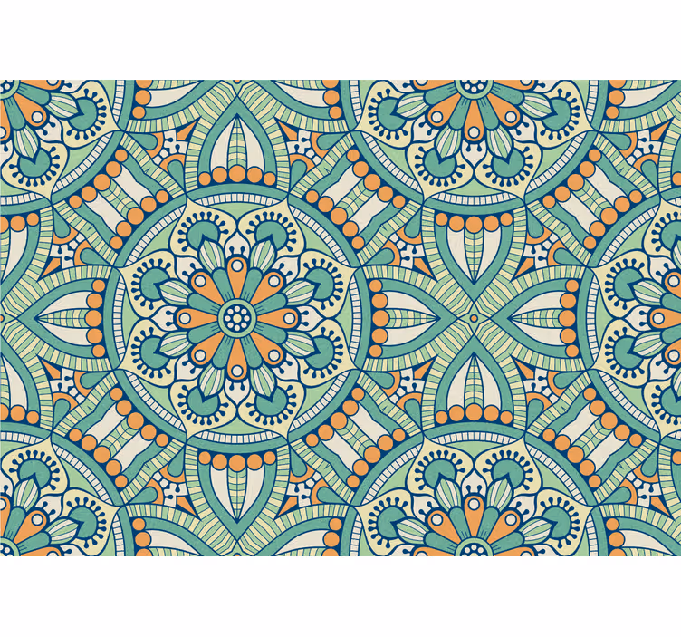 Large oriental circle Mandala Wall Mural - TenStickers