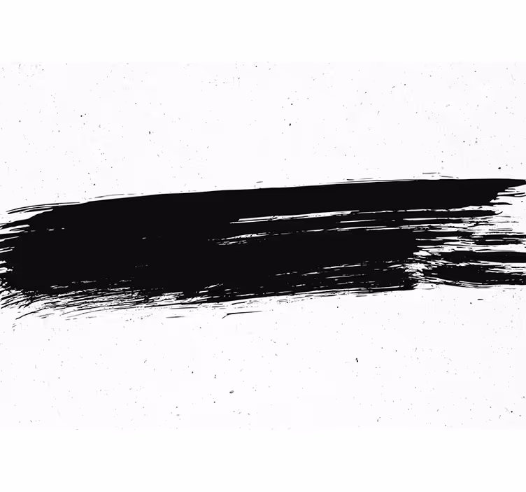 Abstract wall mural black brush stroke - TenStickers