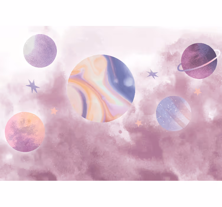 Space mural celestial planetary artwork - TenStickers