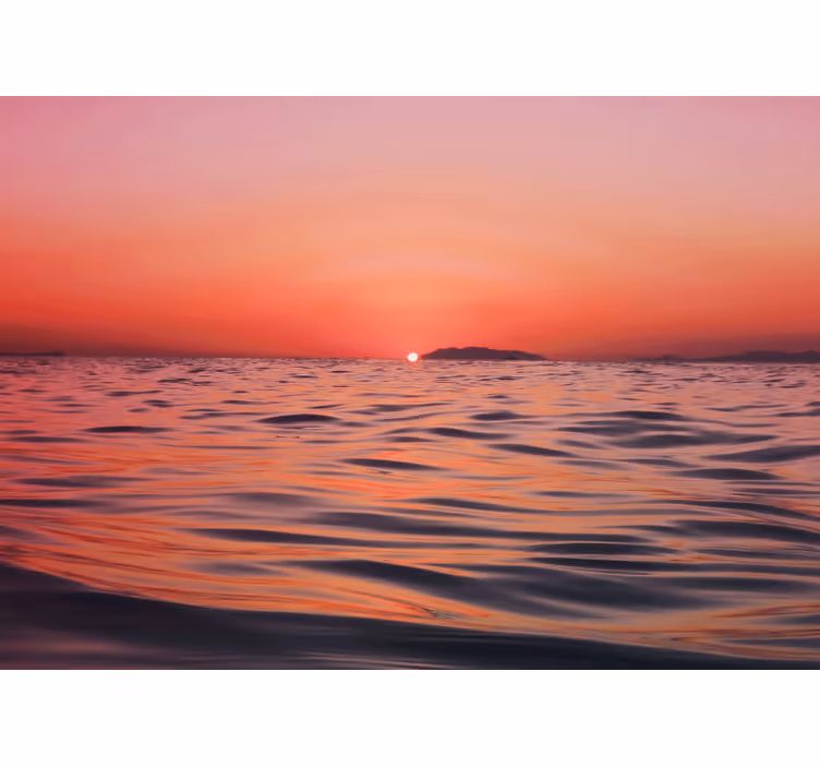 Sea mural twilight over the sea - TenStickers