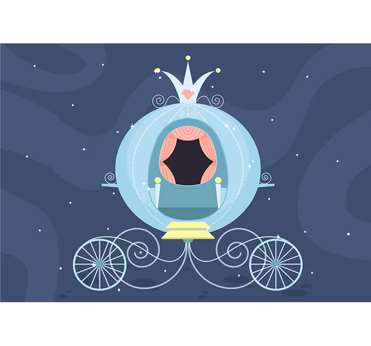 Fairy Tale Carriage children wall mural - TenStickers
