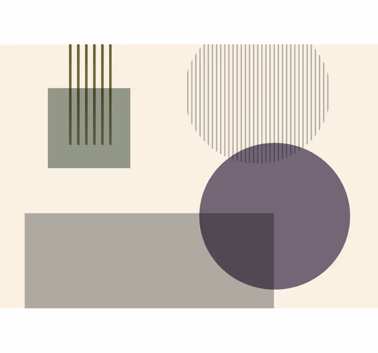 Soft geometric forms Abstract Wall Murals - TenStickers