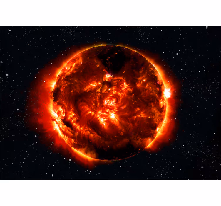Space mural solar explosion effect - TenStickers