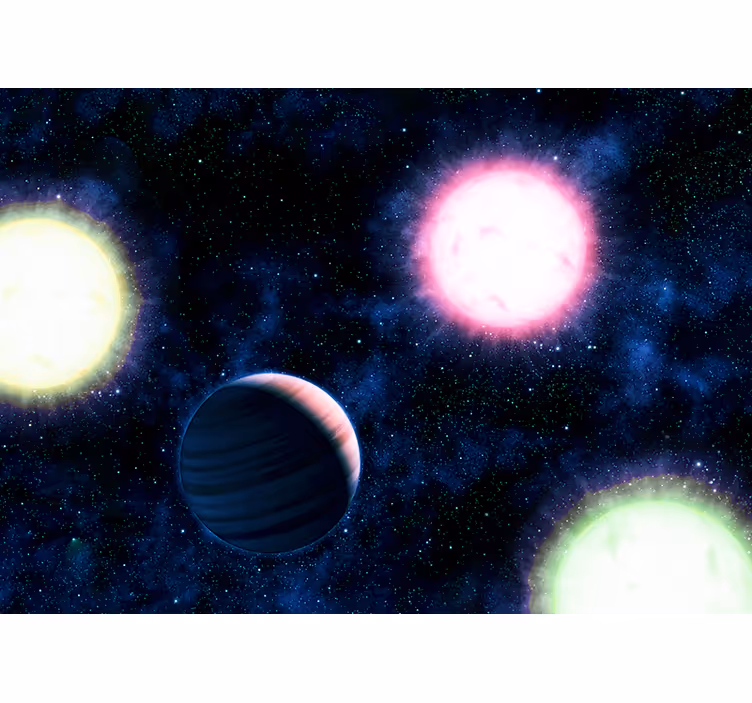 Space mural celestial planetary landscape - TenStickers