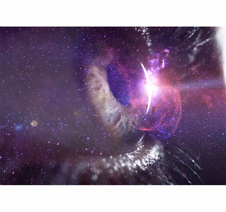 Space mural galactic eye view - TenStickers