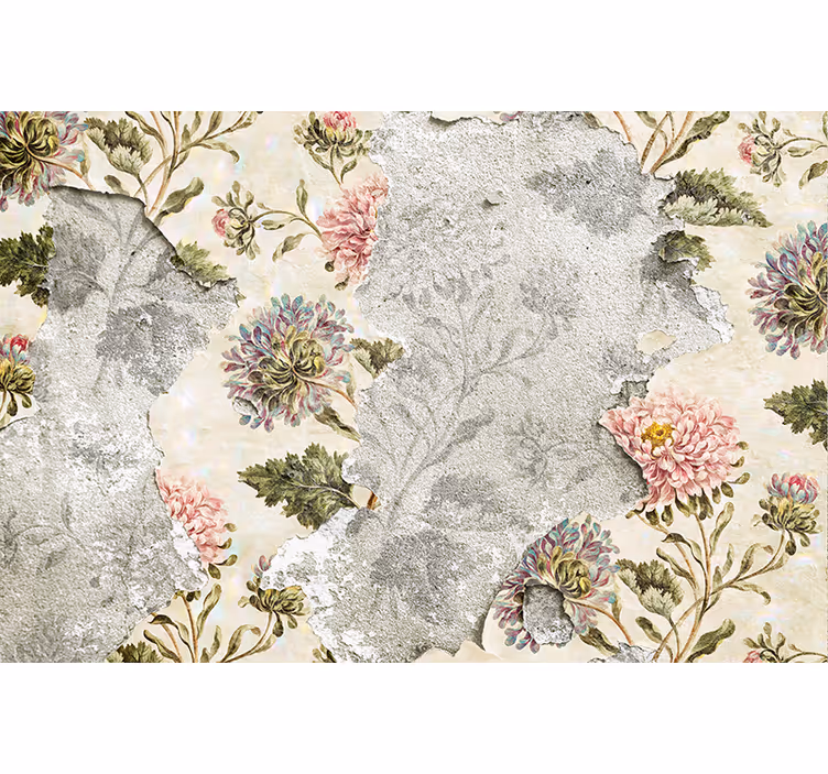 Flower mural vintage floral design - TenStickers