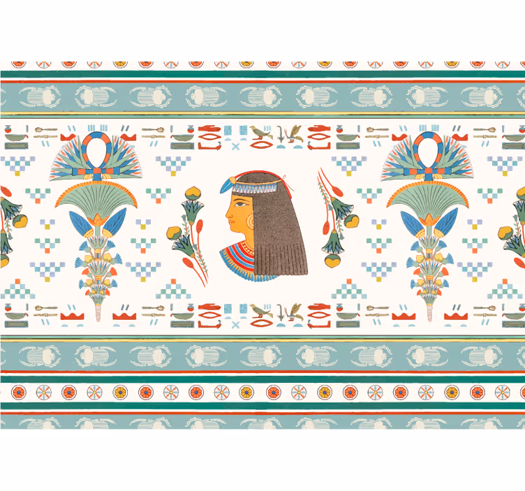 Painting wall mural egyptian woman profile - TenStickers