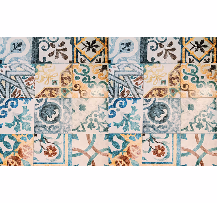 Wall mural intricate tile designs - TenStickers