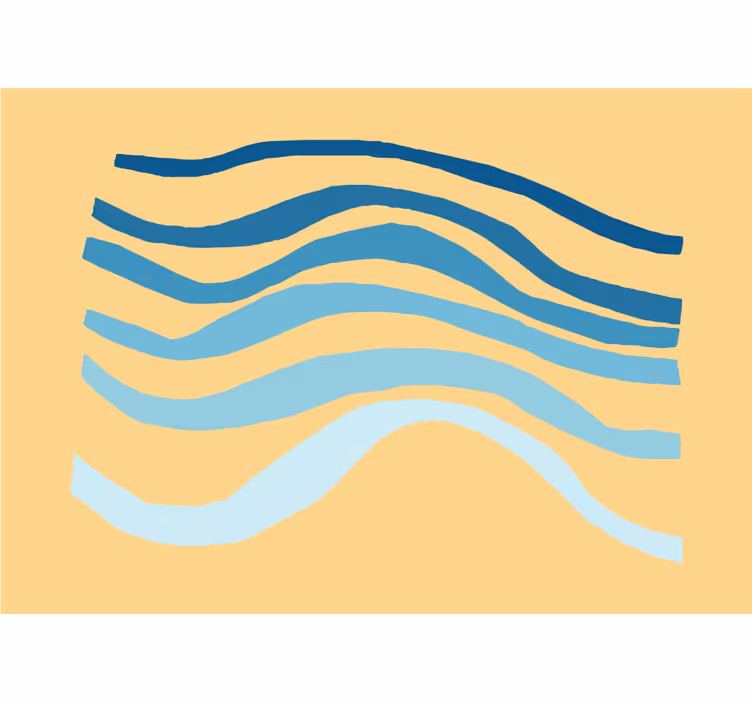 Pastel color waves abstract Kids wall Murals - TenStickers
