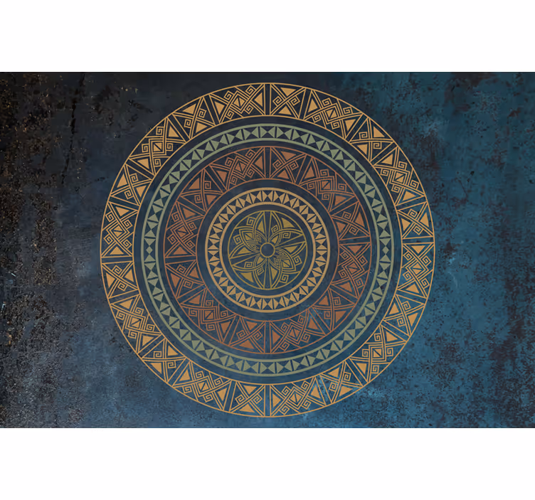 Mandala wall mural with intricate geometric designs - TenStickers