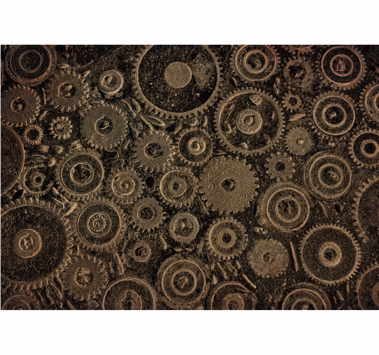 Gear patterns texture texture wall mural - TenStickers