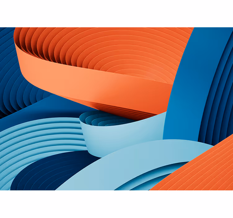 Abstract wall mural inspired by dynamic paper layers - TenStickers