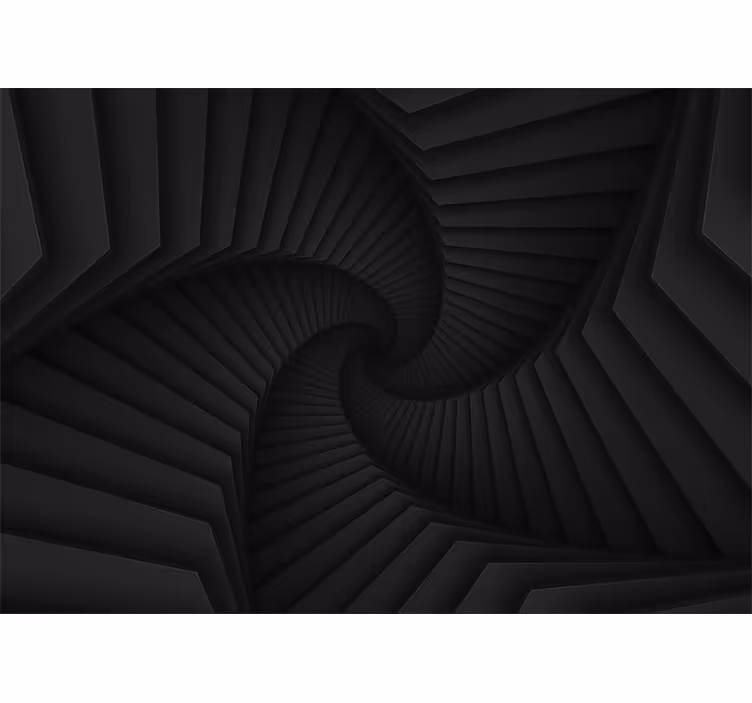 Black tunnel 3d effect Wall Mural - TenStickers