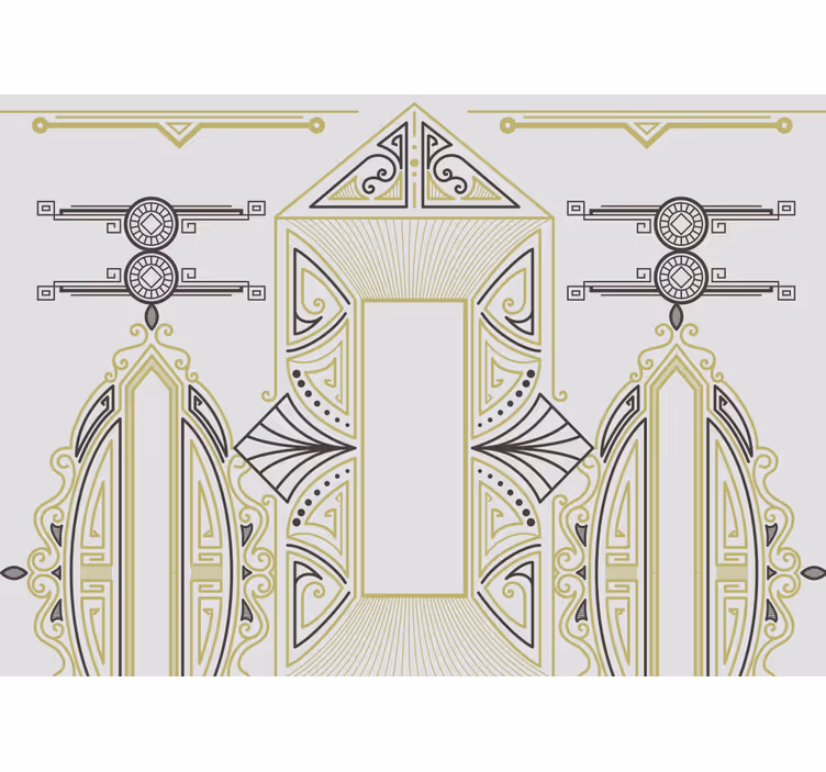 Painting wall mural geometric elegance - TenStickers