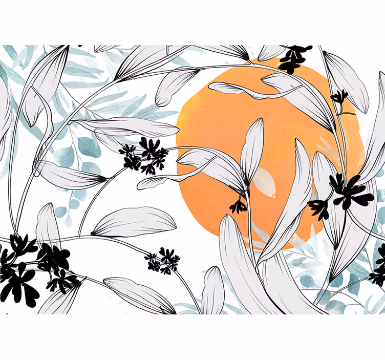 "Glamour style" floral Abstract Wall Murals - TenStickers