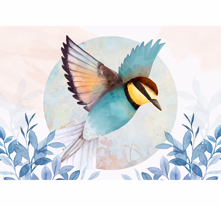 "Glamour style" bird wall mural - TenStickers