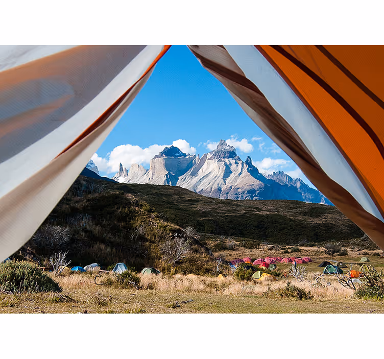 Landscape mural wallpaper mountain view canvas - TenStickers