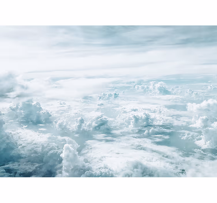 Sky mural overcast horizon view - TenStickers