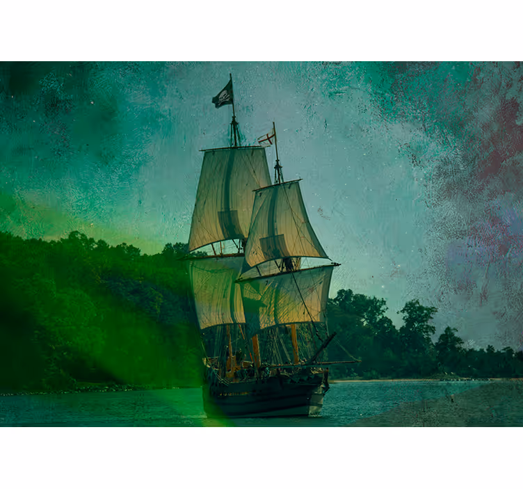 Vehicle mural of sailing vessel - TenStickers