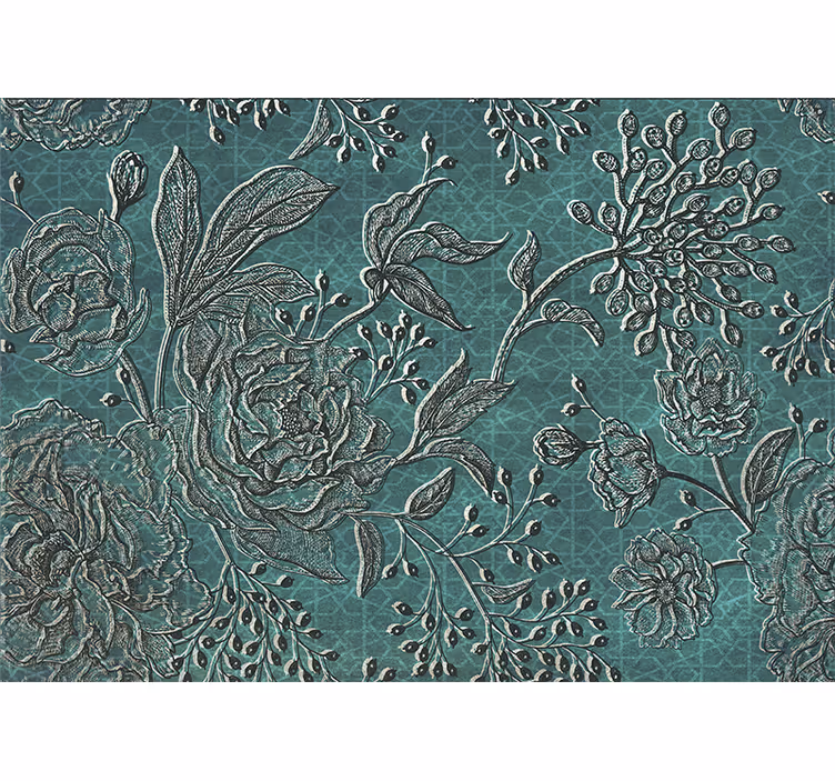 Flower mural with detailed floral artwork - TenStickers