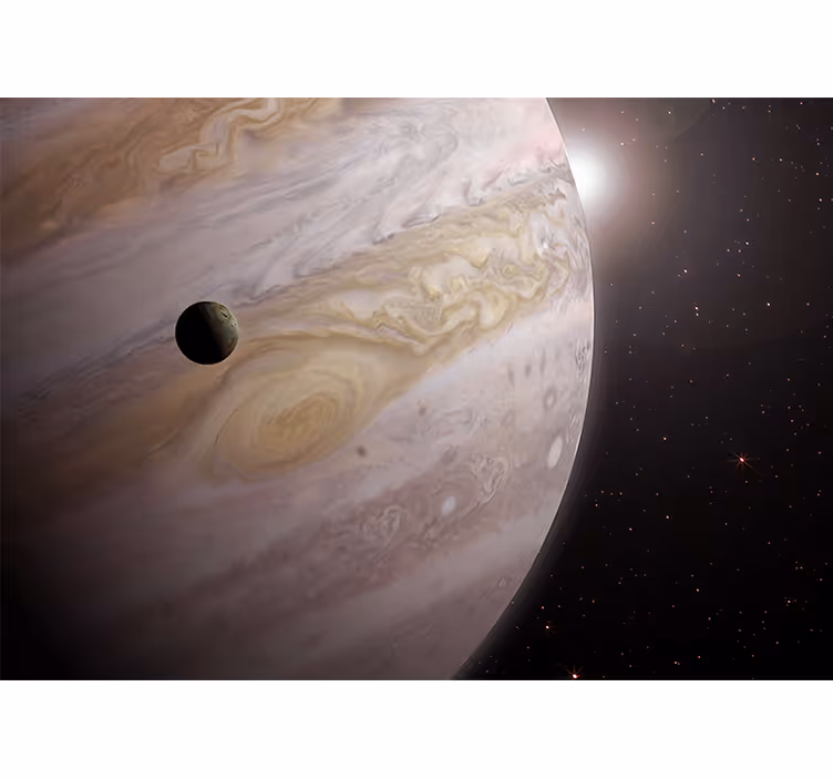 Jupiter and Moon space mural - TenStickers