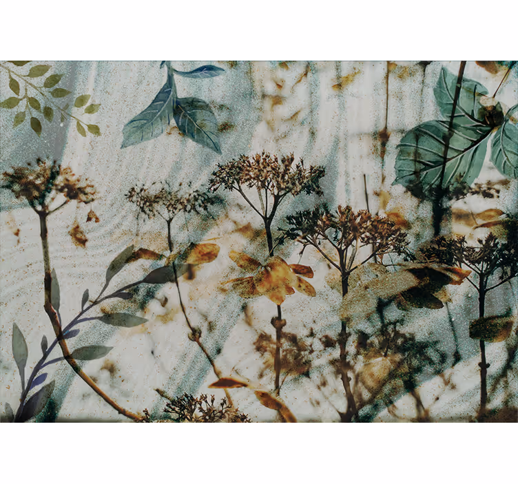 Flower mural floral leaf arrangement - TenStickers