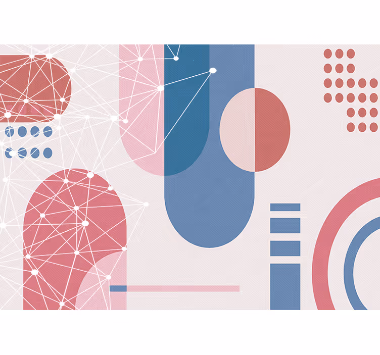Geometric Fragments modern wall mural - TenStickers