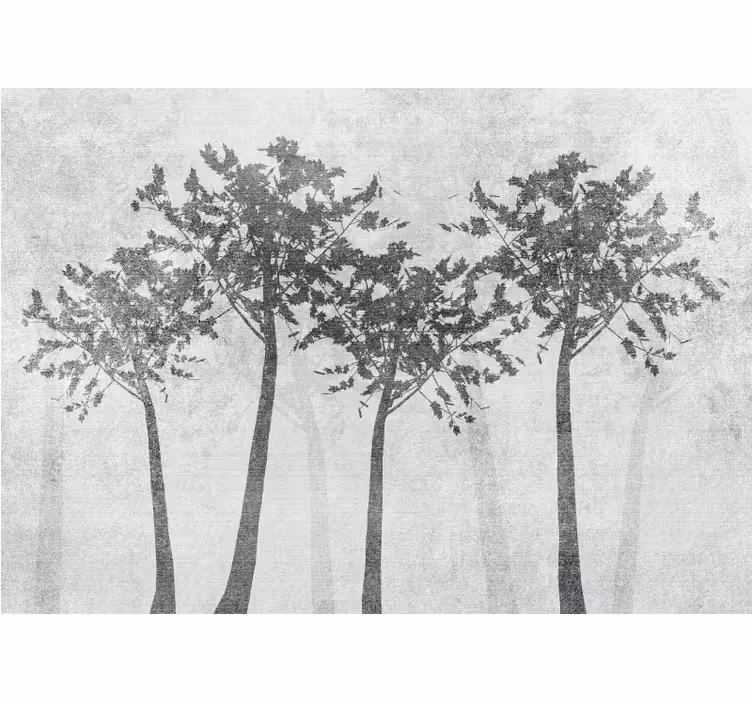 Tree mural silhouette tree design - TenStickers