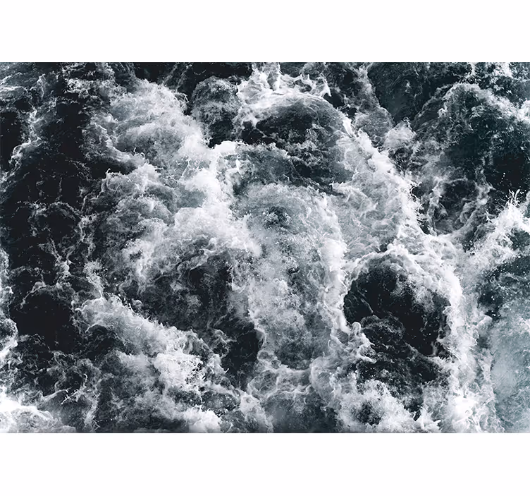 Sea mural churning ocean waves - TenStickers